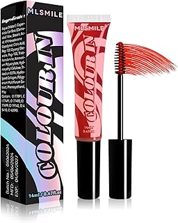Red Temporary Hair Color Wax Stick, Temporary Hair Dye Color for Kids Girls Women, Washable Mascara & Hair Color Makeup Gifts for Halloween Christmas Cosplay