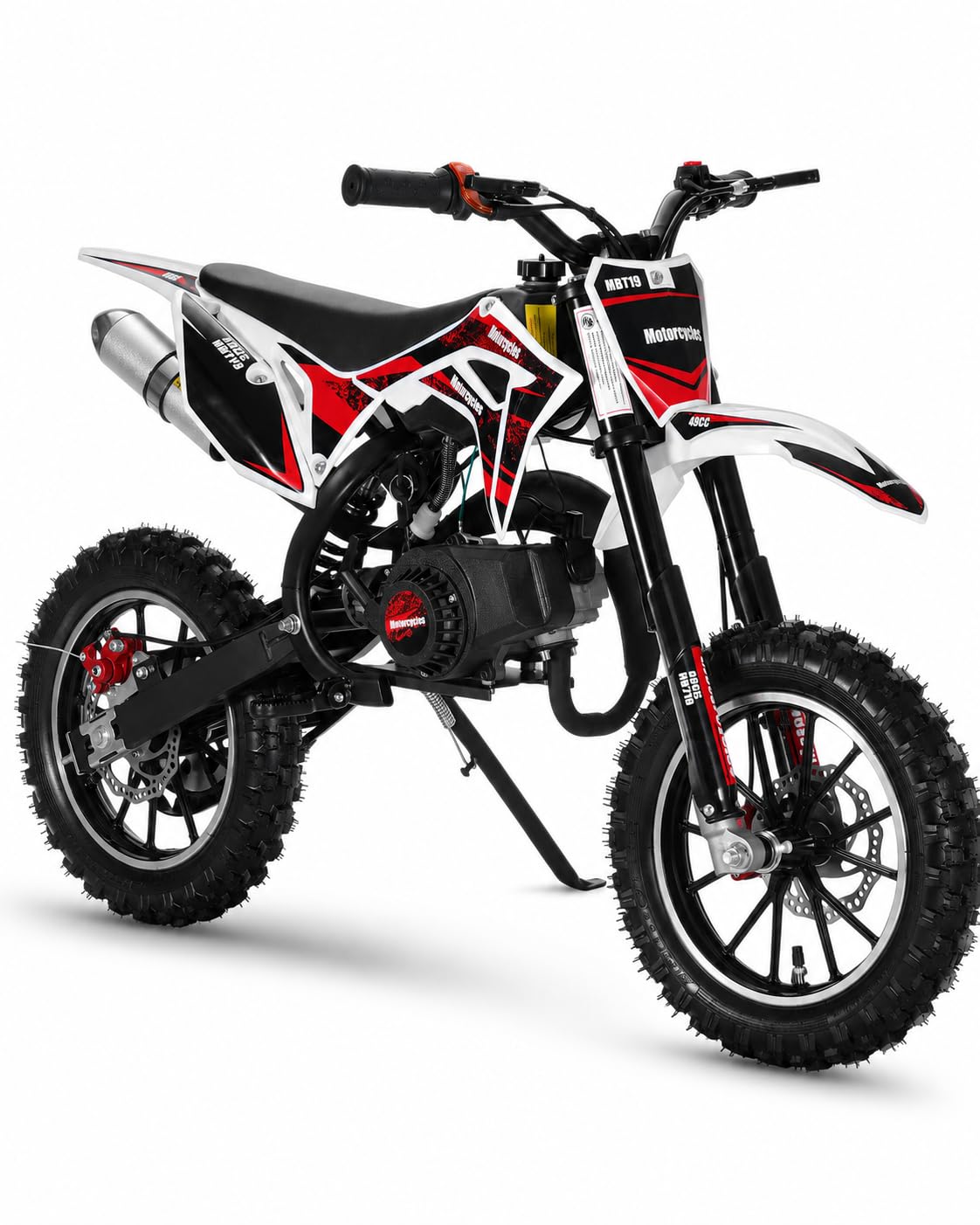 50cc Kid Gas Dirt Bike, 2-Stroke Gas Powered Kids Motorcycle