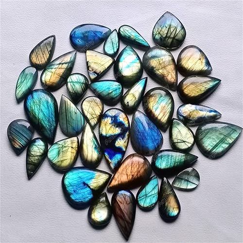 Miniatura 6 de 10 piezas de cristal de labradorita natural, piedra pulida, palma curativa, piedras irregulares, arco iris, meditación curativa, regalos de