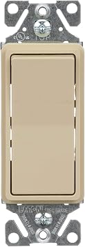 Eaton 7501V 15-Amp 120-Volt Single-Pole Decorator, Ivory