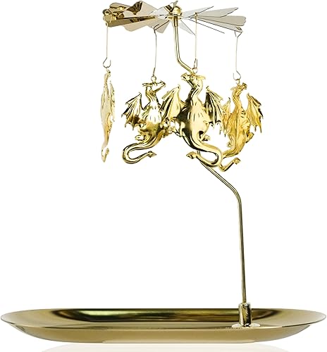 Portavelas giratorio de dragón dorado, candelabro de metal para velas de té, ornamento romántico de diseño escandinavo para decoración de fiesta de