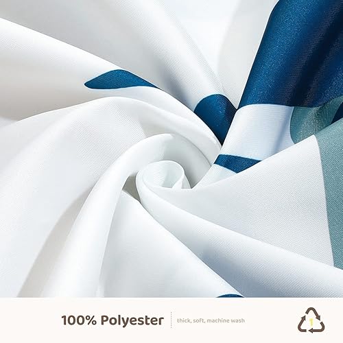 Miniatura 4 de Xxuan Home - Cortina de ducha de tela para baño, cortina de ducha impermeable náutica costera con ganchos, veleros