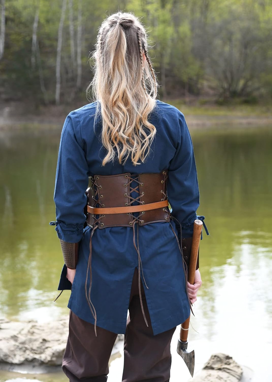 Battle-Merchant – Medieval Tunic Ylva for Women, Fitted Shieldmaiden Outfit for LARP, Viking & Pirate Cosplay, Reenactment - Image 3