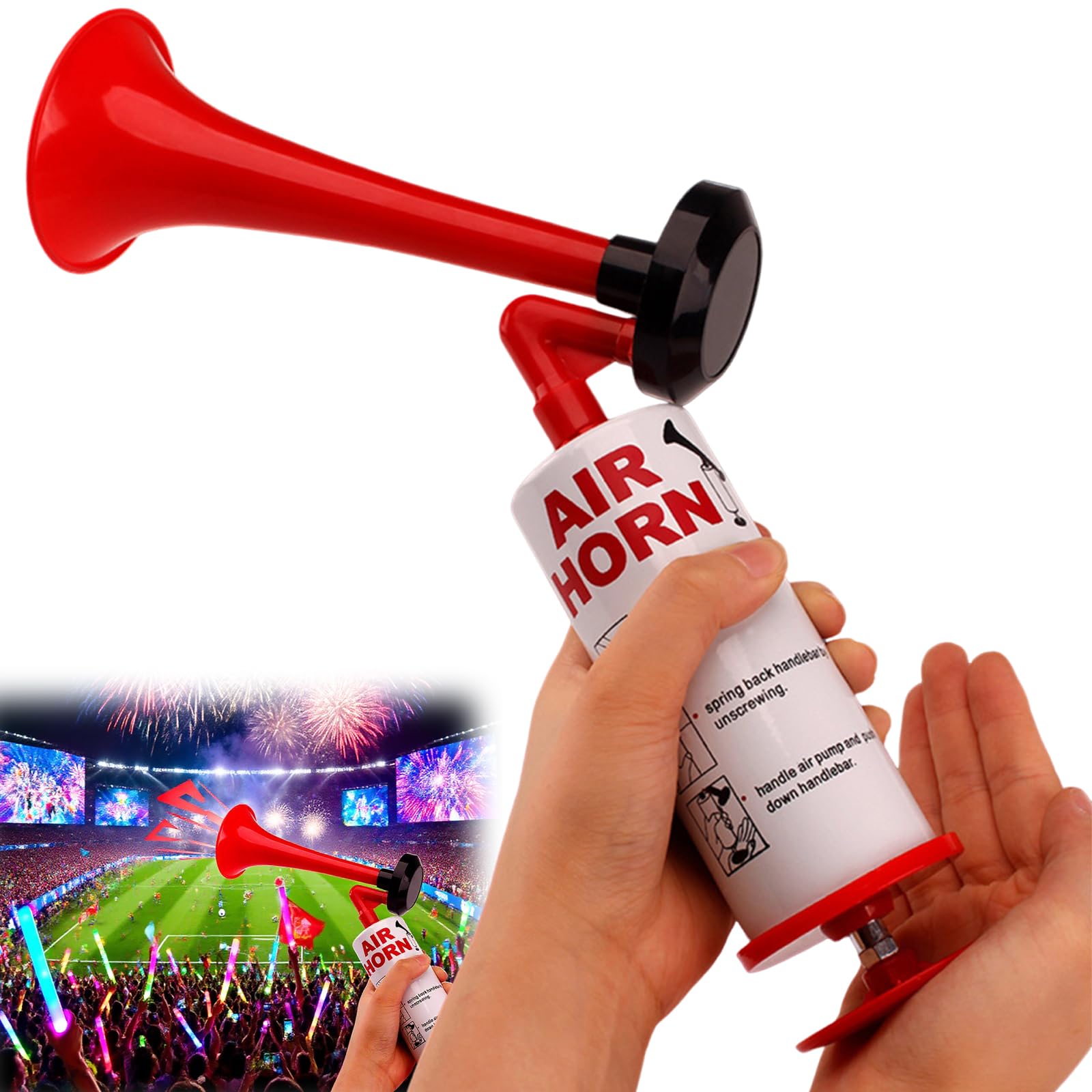 Erzekrim Air Horn - Tromba ad aria compressa portatile, per fischietto di avviamento, per fanfare