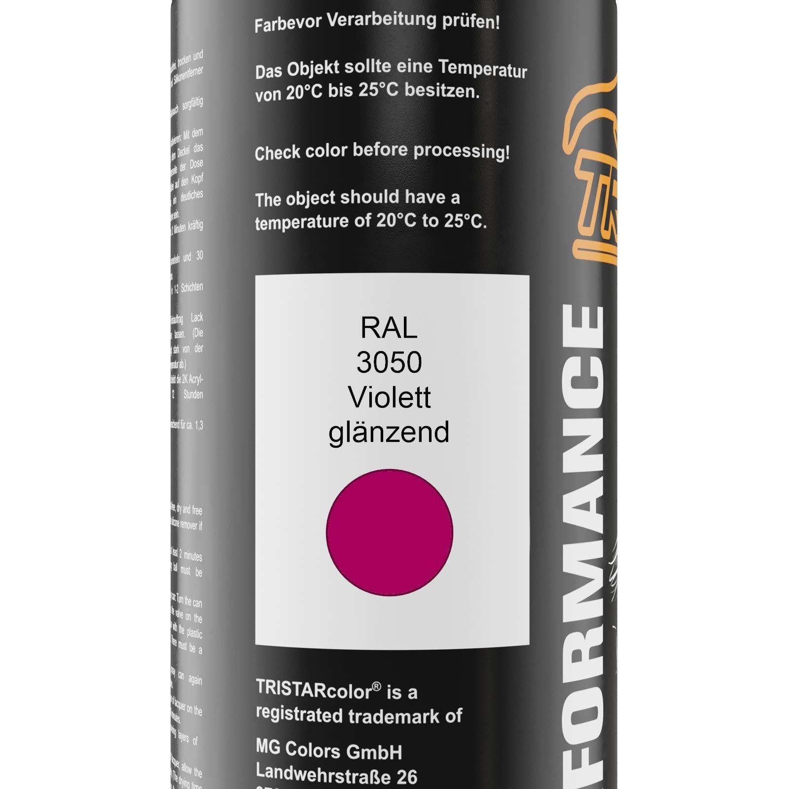 TRISTARcolor 2K Acryl-Sprühdose – RAL 4001 Rotlila, Glänzend, 400 Ml, Made In Germany