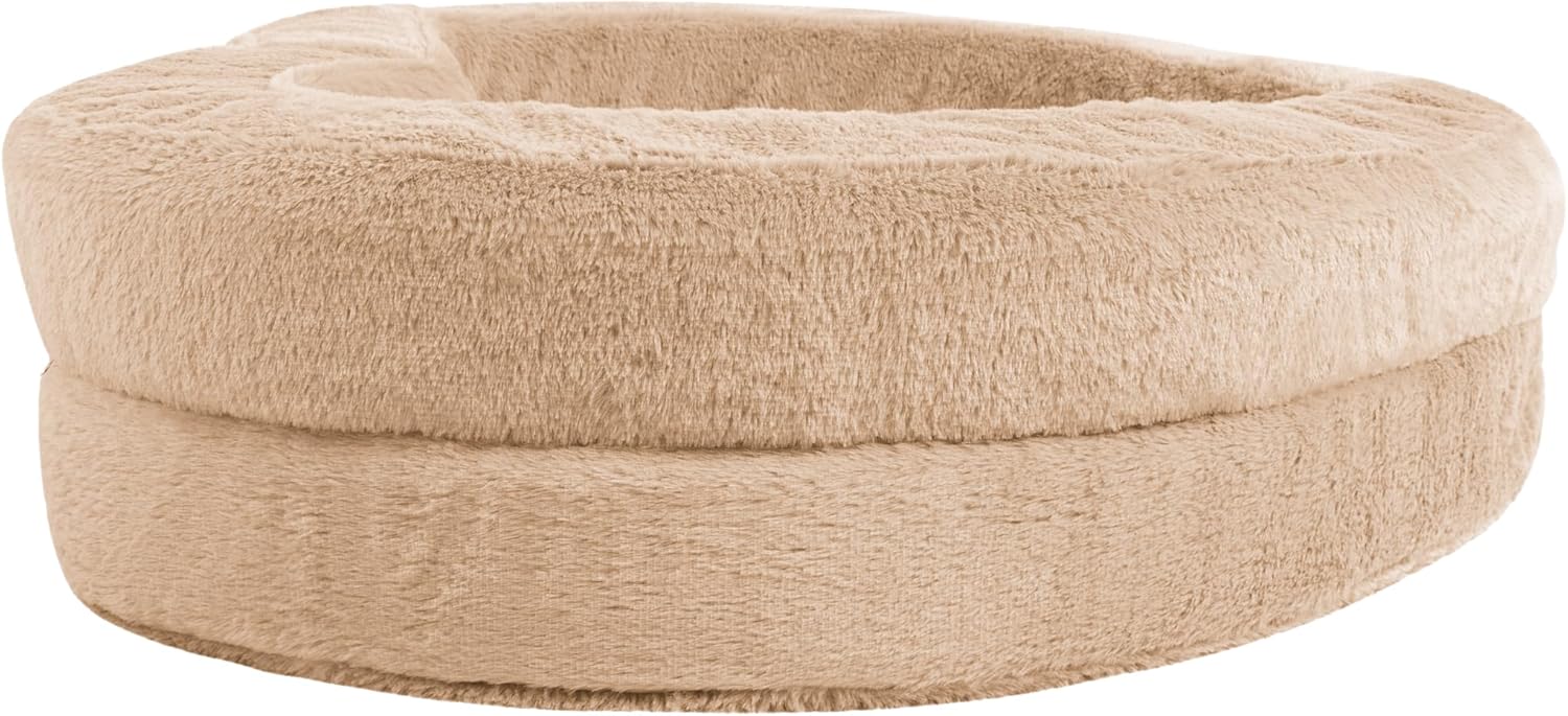 review Sherry Kline 27-Inch Heart Shape Pet Bed Taupe: Ideal for Small Breeds Durable & Long Lasting Faux Fur with Easily Removable & Machine-Washable Covers Comfort for Your Furry Companion