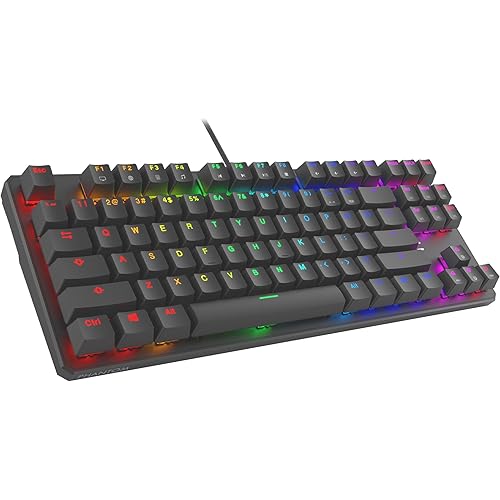 TECWARE Phantom 87 Key Mechanical Keyboard, RGB led, Outemu Brown Switch