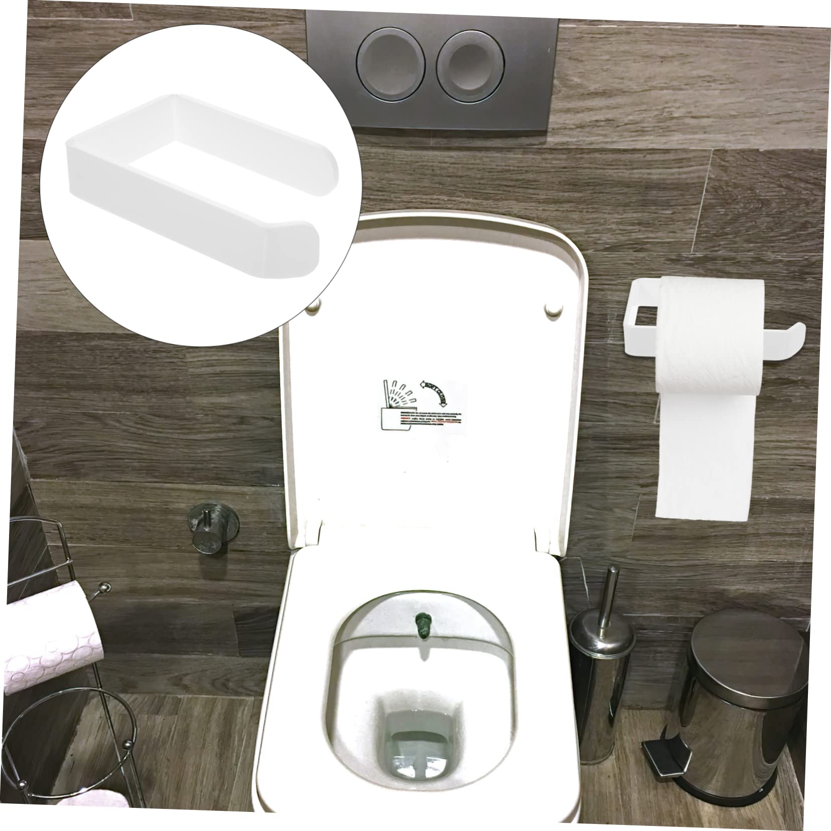 CMBSSTFC Soporte para Toallas de Papel Soporte para Papel higiénico Soporte para Toallas de Papel Soporte para Rollo de Papel Estante para Toallas de Papel Autoadhesivo Barra para Toallas de Papel