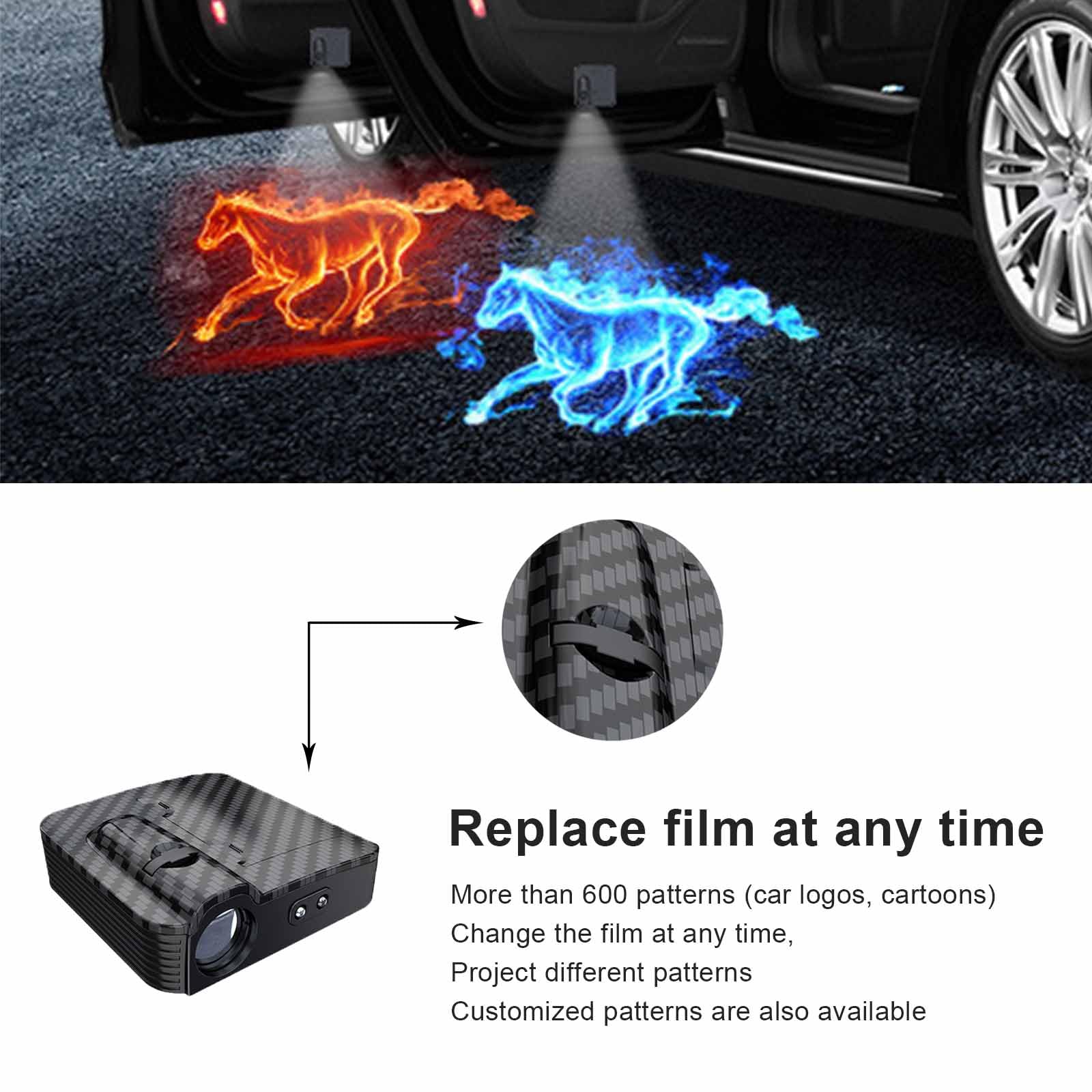 Luce LED per Porta Auto Personalizzata - Proiettore di Luci di