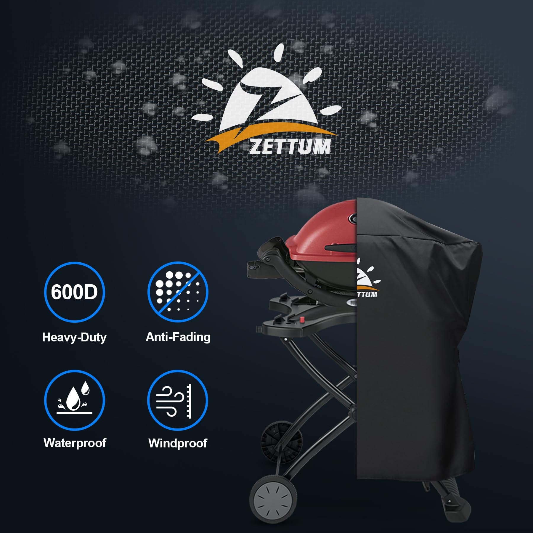 Copertura Weber Per Barbecue Q1000/Q2000 Con Stand - Impermeabile, Traspirante E Resistente Ai UV, Con Chiusura In Velcro - Foto 13