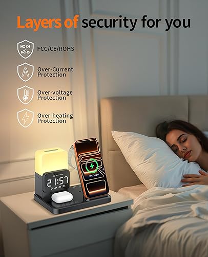 Miniatura 4 de Estación de carga inalámbrica 6 en 1, soporte de cargador para múltiples dispositivos Apple, para iPhone 17 16 15 14 13 12 Pro Max Watch Airpods,