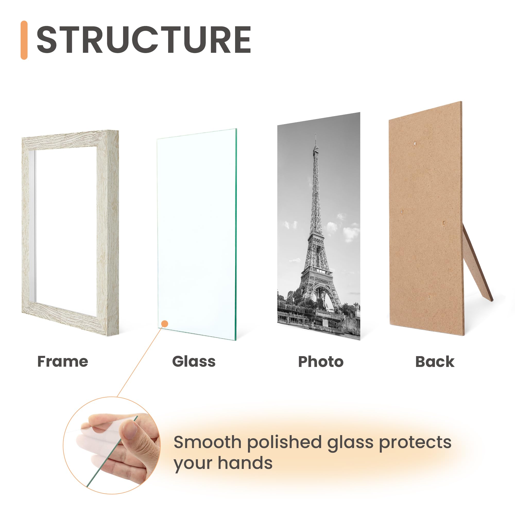 Snapklik.com : Upsimples 8.5x11 Picture Frame Certificate Document Frame