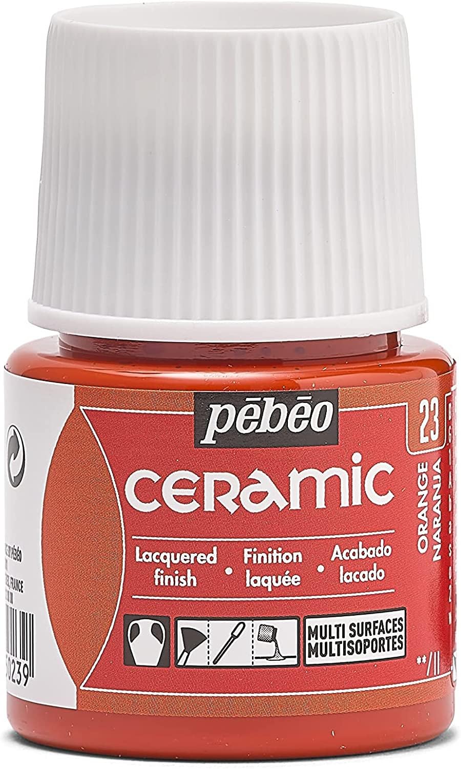 Pebeo Ceramic Paint Solvent Based 45ml Orange For Terracotta And Ceramics