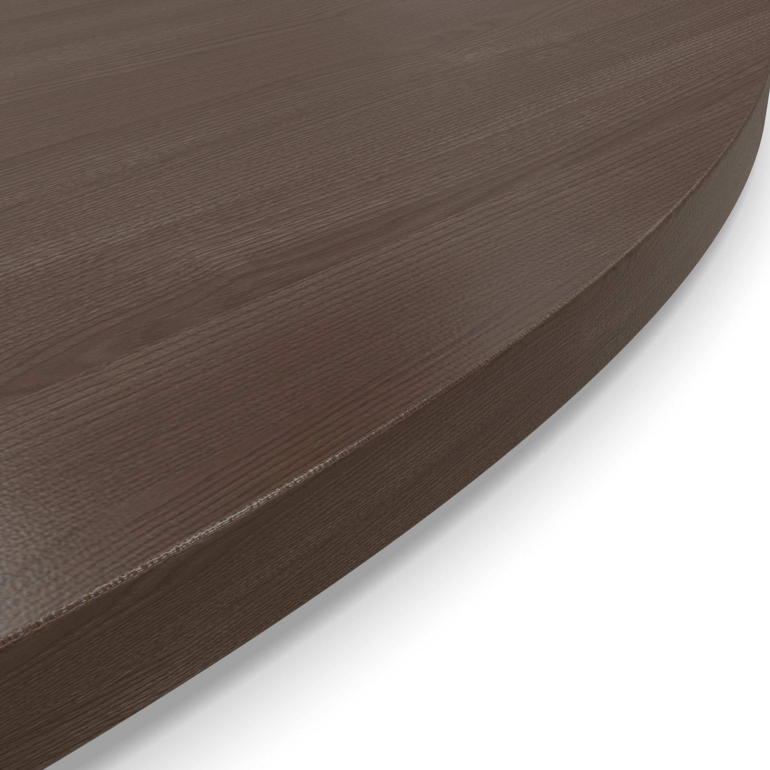 AUPROTEC Tischplatte 19mm rund Ø 1200 mm Eiche Piemont Mokka Holzplatte melaminharzbeschichtet Spanplatte mit Umleimer ABS Kante Auswahl: 120 cm