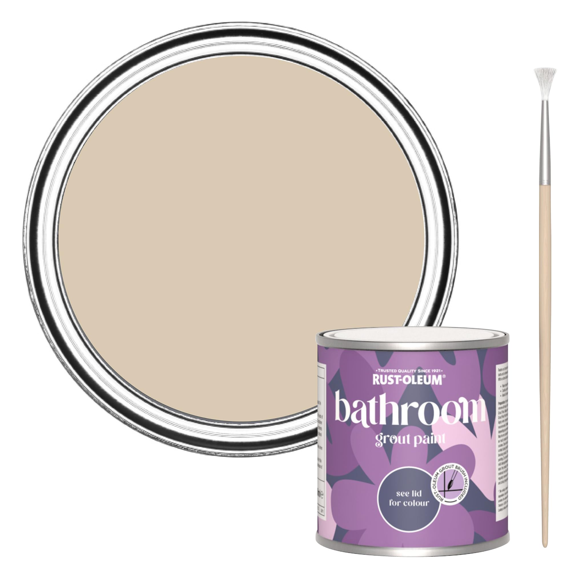 Rust-Oleum Mould-Resistant Beige Bathroom Grout Paint -Warm Clay 250ml