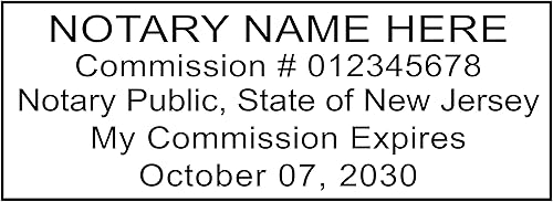 Miniatura 2 de Sello notario de Nueva Jersey  Hubco Purple S-844 - Sello autoentintado