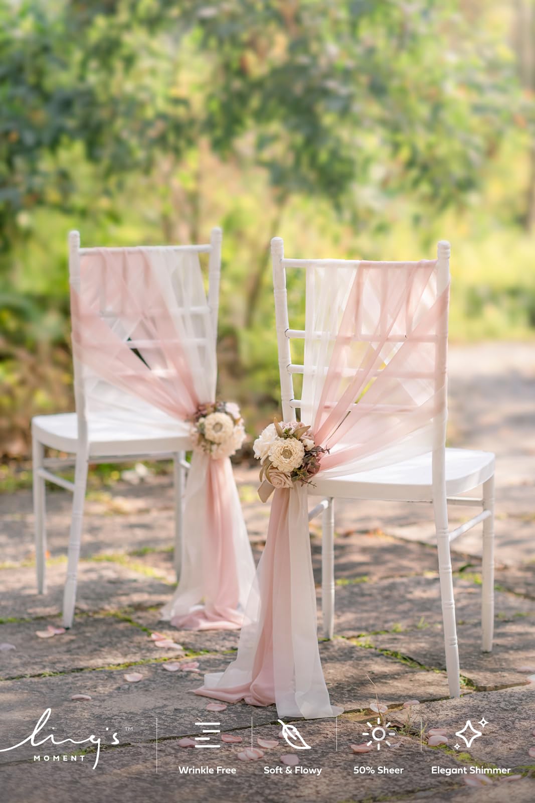 banquet chair decoration tools kit fabric sashes flowers