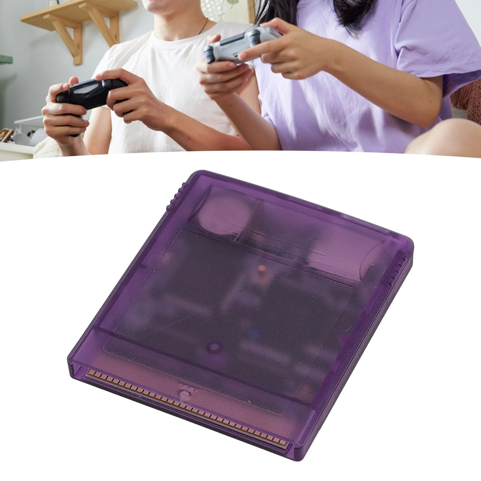 Scheda di Memoria per Videogiochi, Cartuccia Video di Gioco 1000 in 1 con Scheda di Memoria 8G per Gameboy Advance SP, Supporto MAPPER MBC1/2/3/5 (Viola trasparente)