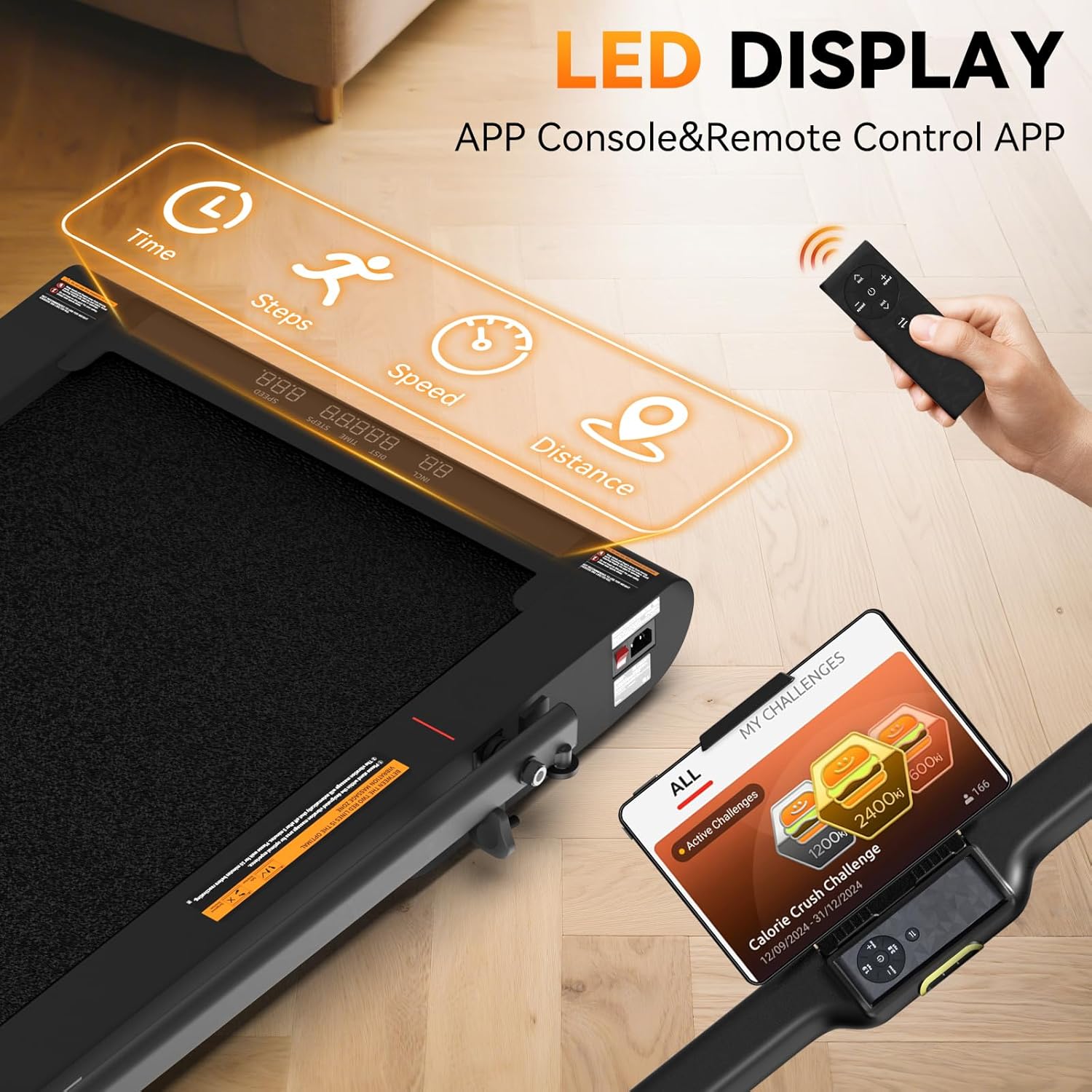 Sperax 4 in 1 Walking Vibration Pad Treadmill, Walking Treadmill Pad for Home with Remote Control and APP - Image 6