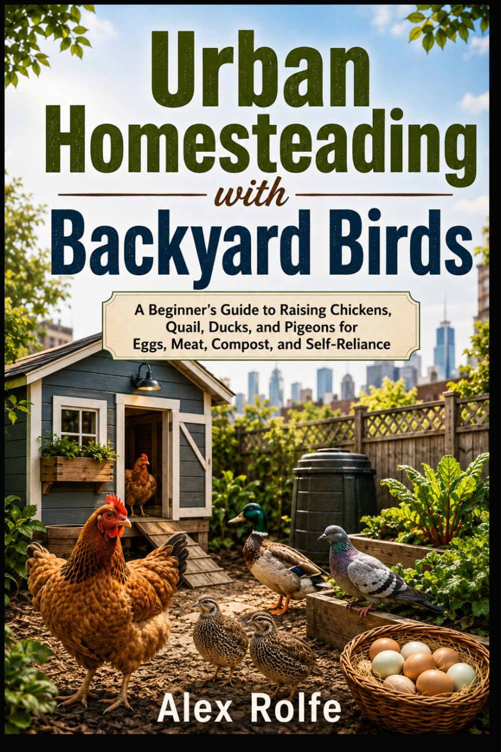 Urban Homesteading with Backyard Birds: A Beginner’s Guide to Raising Chickens, Quail, Ducks, and Pigeons for Eggs, Meat, Compost, and Self-Reliance