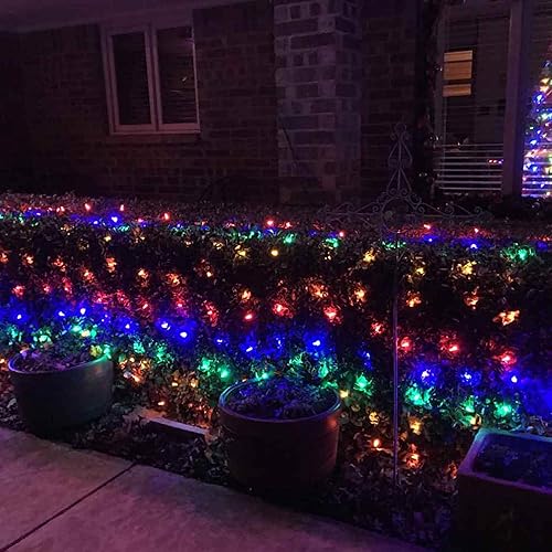 Miniatura 6 de Dazzle Bright Luces de red de Navidad, 360 luces LED de 12 x 5 pies, cable verde, impermeable, conectables, con 8 modos, luces de Navidad al aire