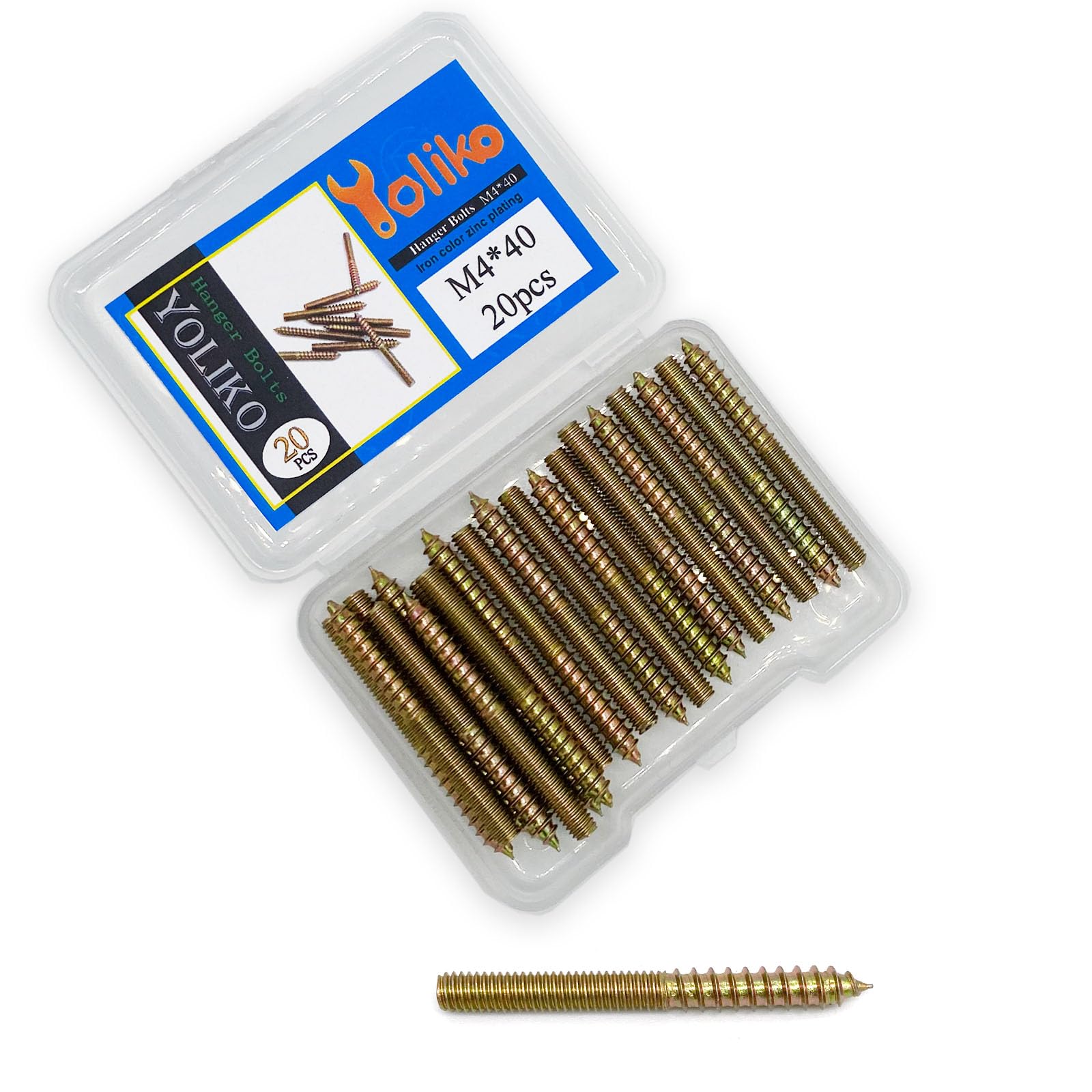 M4 Hanger Bolts - 20 Pack for Furniture -1 M4 Hanger Bolts - 20 Pack for Furniture -1