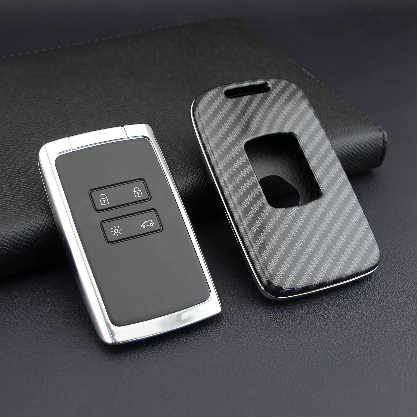 Renault Koleos Coque Clé Voiture Futuhada - Fibre Carbone ABS - Kadjar Megane Protection Clé