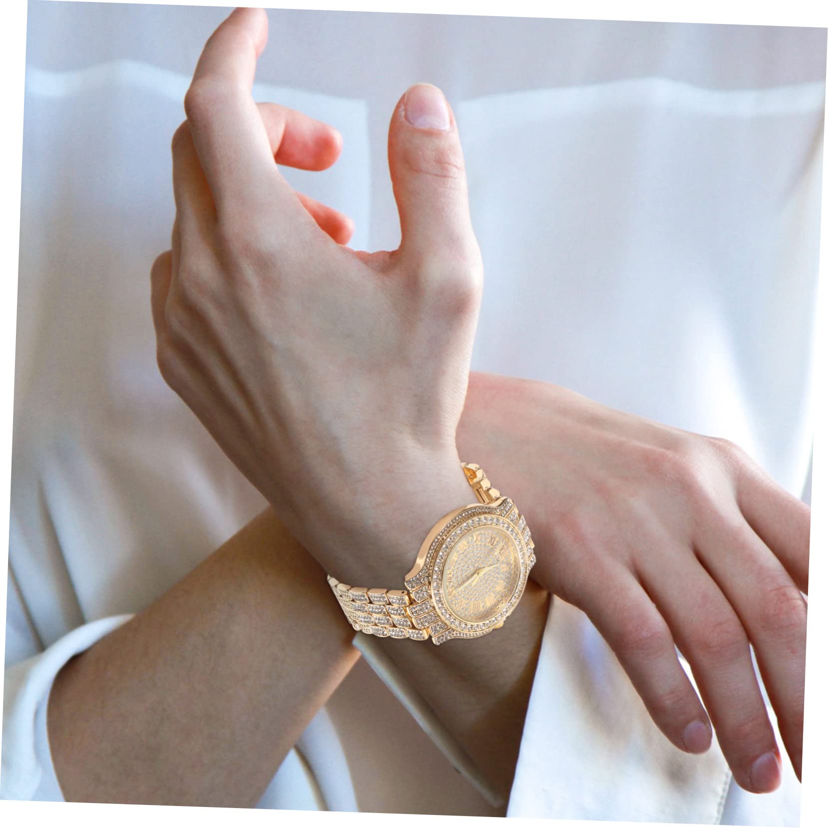 2stücke Damen Armbanduhr Mit Strass Elegante Analoguhr Für Frauen Wasserdichtes Design Für Alltag Und Besondere Anlässe Zeitloser Schmuck Für Jedes Outfit