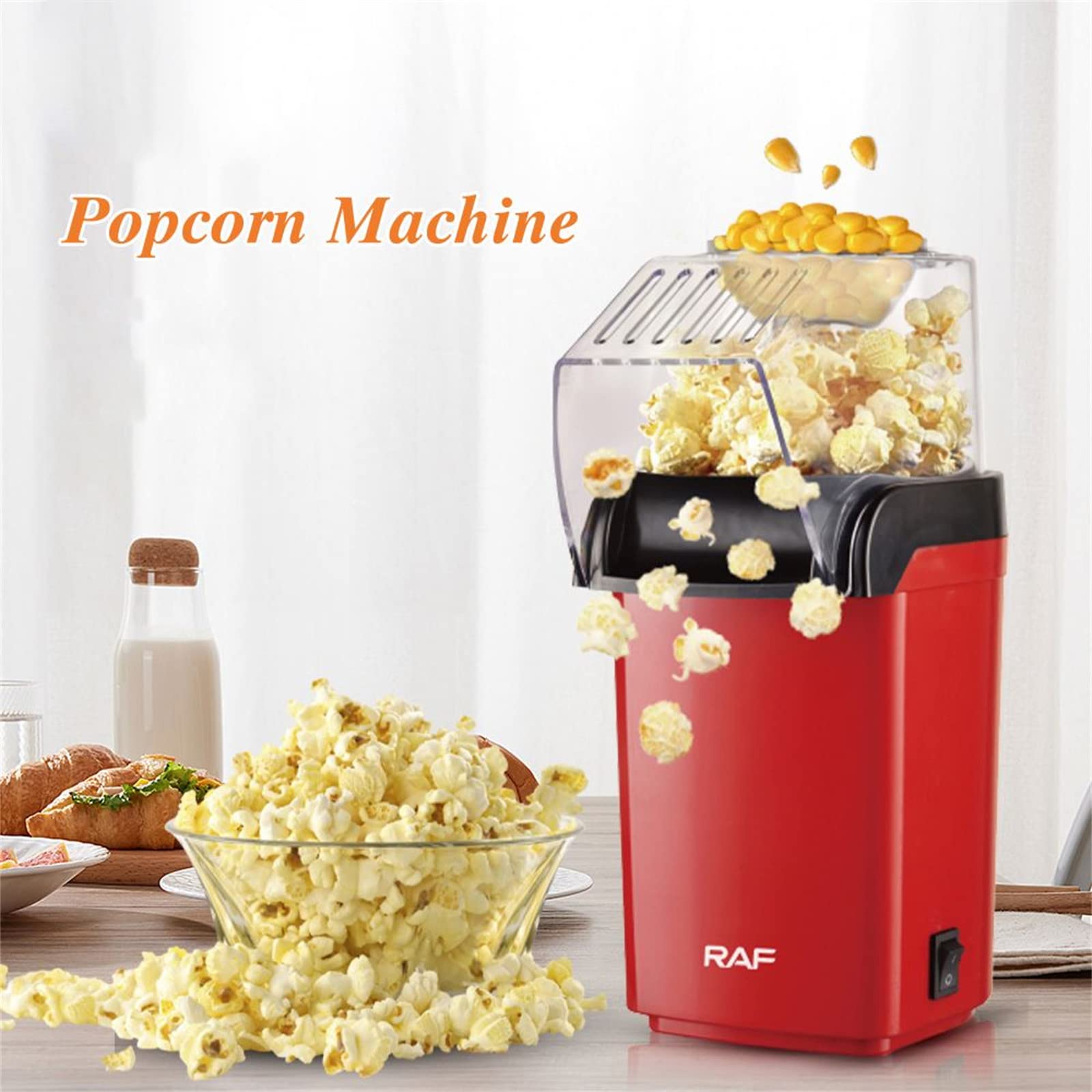 Maker Popcorn A Aria Calda Rossa Retrò, Macchina Popcorn Elettrica Multifunzionale 310W Popcorn Sani E Senza Grassi Da 124,5 € | DHgate - Foto 13