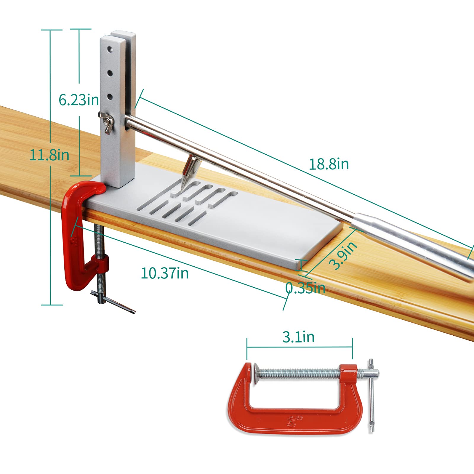 Macchina per sgusciare ostriche regolabile, kit per sgusciare ostriche con 2 coltelli + guanto, lega di alluminio + acciaio inossidabile. Design antiscivolo + fibbia tipo G