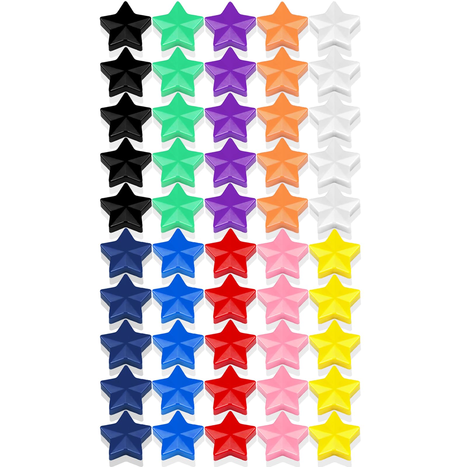 ZDZBLX 50 PCS Strong Fridge Magnets, Colourful Star Magnets, Heavy Duty Small Magnets for Whiteboard Office, Notice Board
