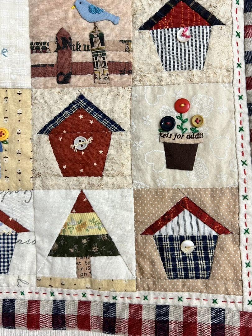 Amazon.co.jp: バードハウスのタベストリー カントリー風パッチ