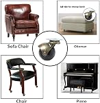 2 Roues de roulette pivotante de pouce Ensemble de 4, Roues de Roue à Balle Or Antique avec 360 Degré Rotation,Coffrets à Balles pour meubles, Canapé, Piano, Table basse, Table d'appoint sur tapis (vissées incluses)