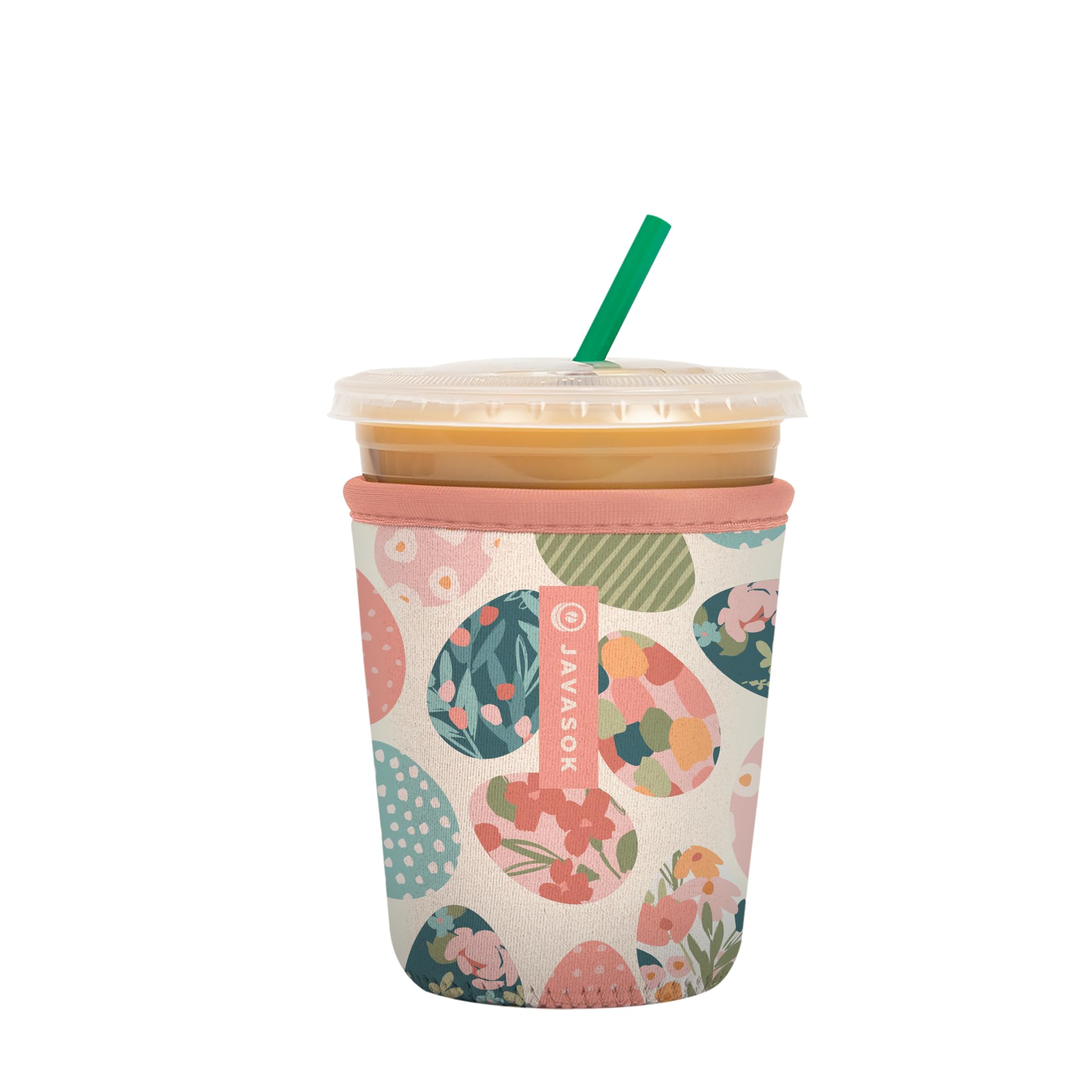 Sok It JavaSok Iced Coffee &amp; Cold Soda Insulated Neoprene Cup Sleeve (Hidden Treasures, Small: 16-20oz)