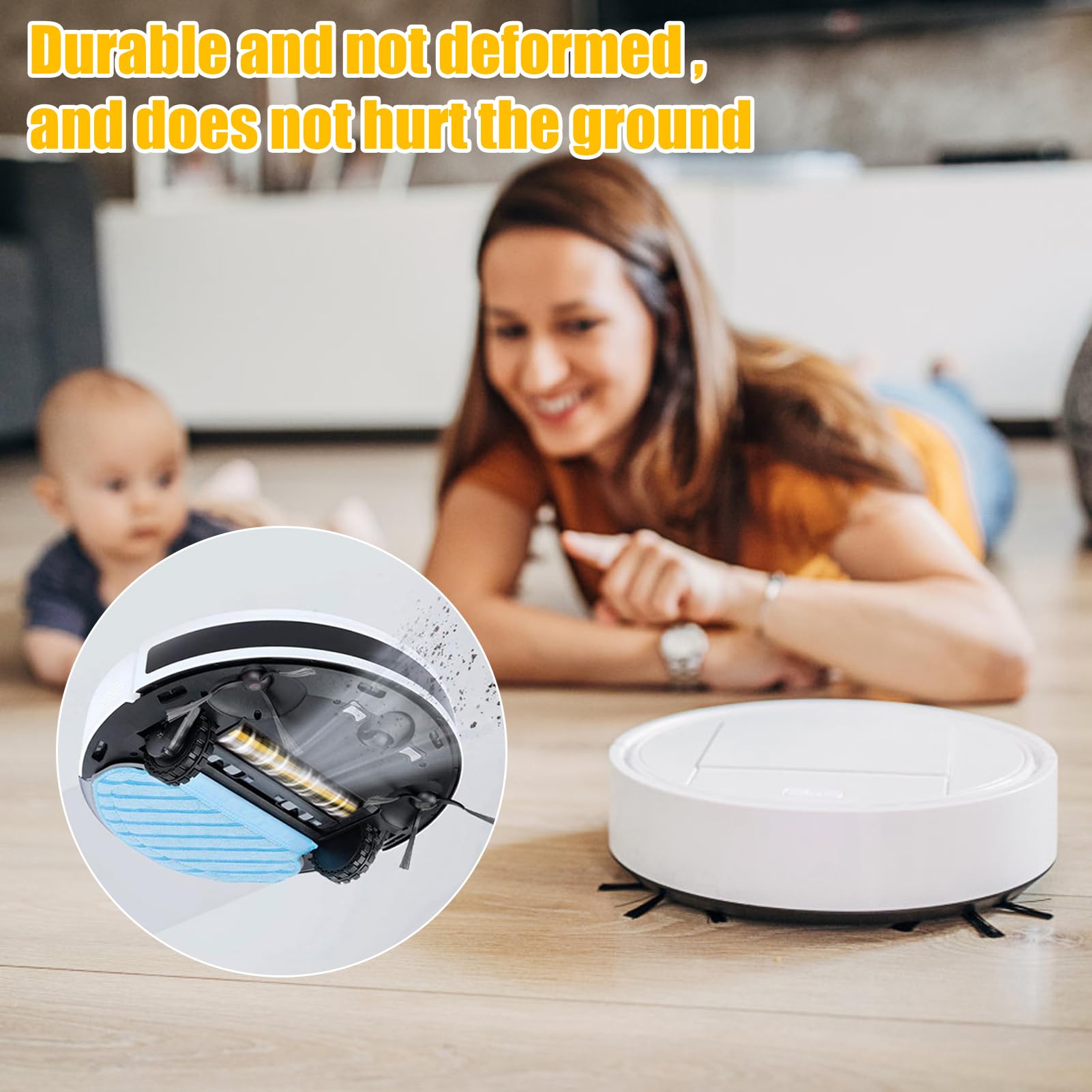 Accessori compatibili per Ecovacs Deebot N8,T8,T8+,T8 AIVI,T8 MAX,N8,N8+,N8 Pro,N8 Pro+,T9,T9+ ozmo 950 920, Ricambi per aspirapolvere (3 salviette)