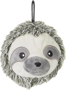 petlou Squeak Toys for Aggressive Chewers Small Medium Breed Chew Toys,Fetch Ball Indoor Ball Toys,Sqeaky Dog Toys 4" EZ Squeaky Sloth