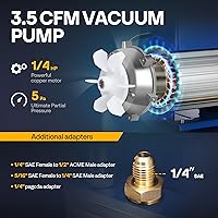 Vista 3 de VIVOHOME Cámara de vacío de 5 galones con bomba con 220 libras de alta precisión electrónica digital de carga de refrigerante con estuche para HVAC