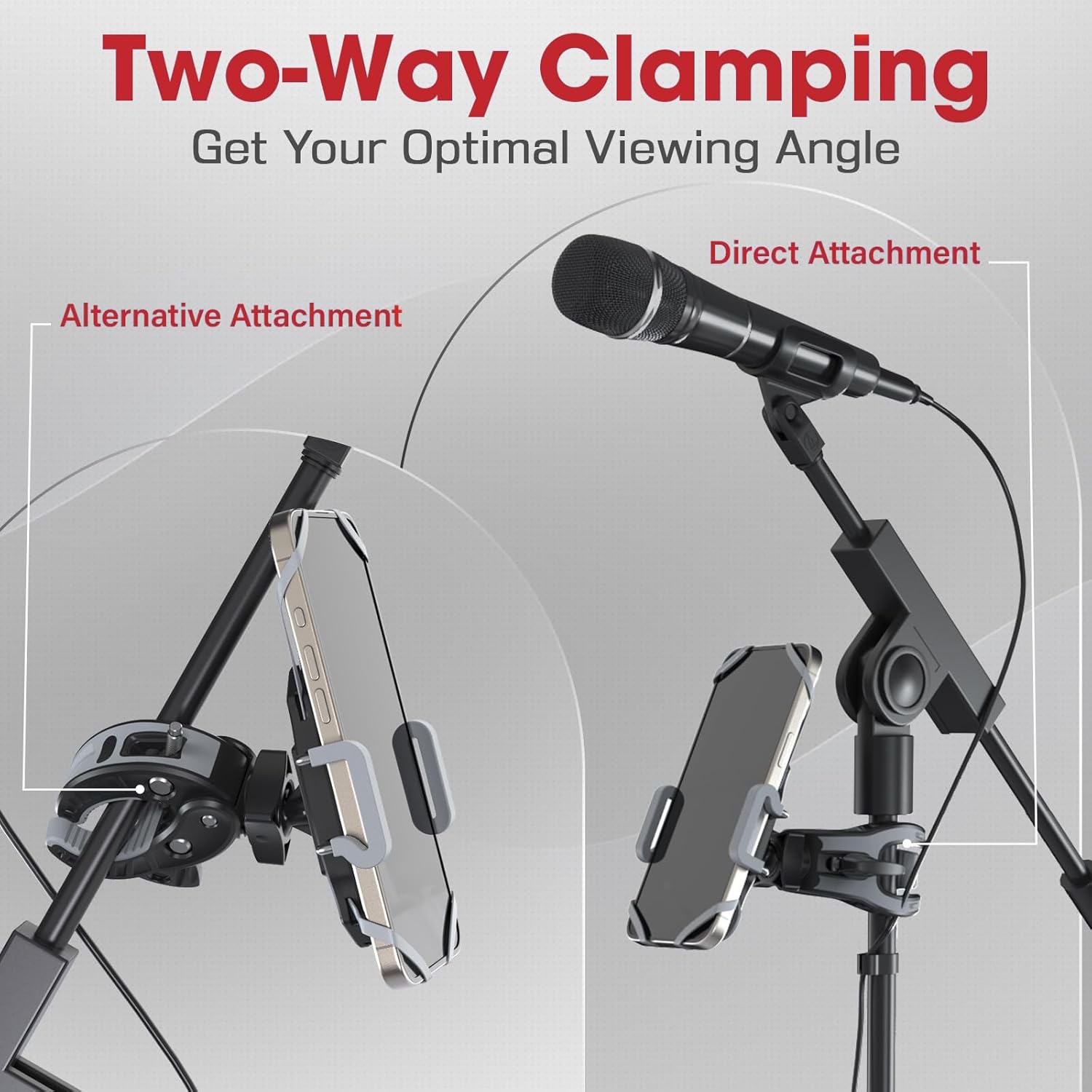 CR-30 SlimClip Mic Stand Pe Holder, iPe Clp Mount, Pole