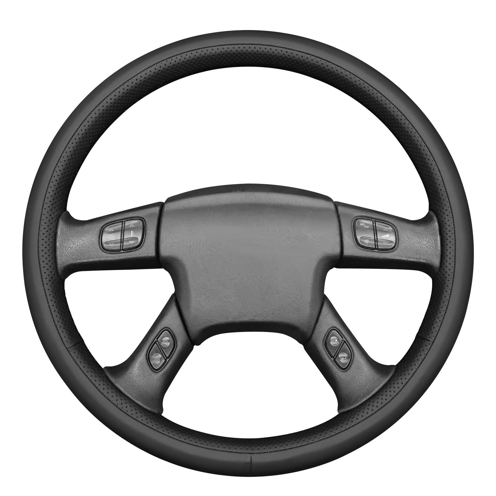 MEWANT Ręcznie ścieg pokrowiec na kierownicę samochodu do Chevroleta Silverado 2003-2007 ochraniacz na kierownicę akcesoria do kierownicy