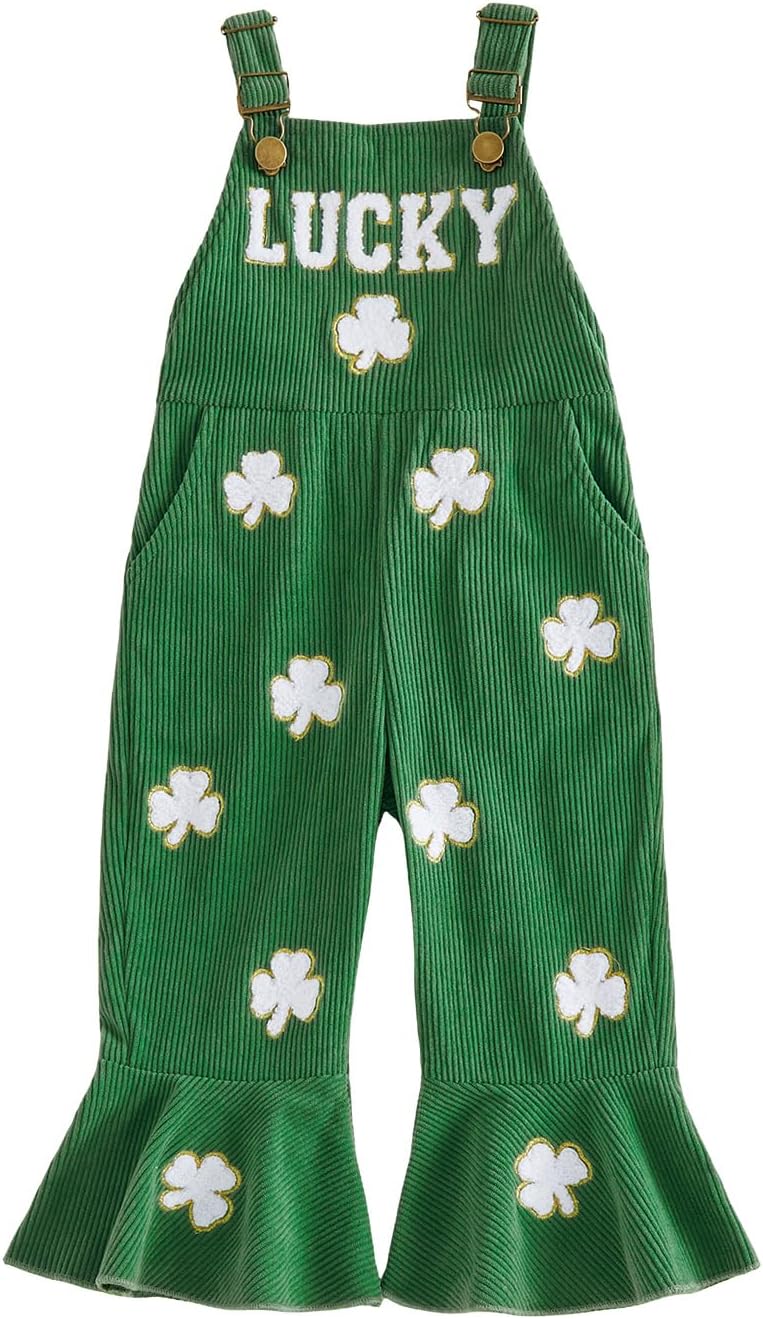 Rtnnsbbfcm Toddler Baby Girl Easter Outfit Bunny Overalls Bell Bottoms Rabit Romper Jumpsuit 0-5 Years Old Clothes