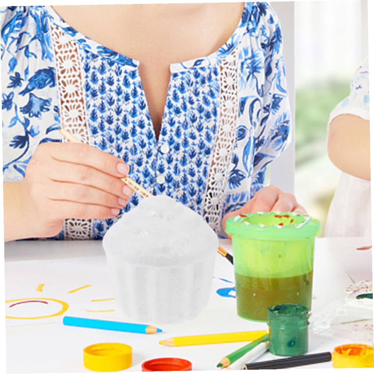 Gatuida 5 Pièces Modèle de Gâteau en Mousse Blanche pour Décoration de Gâteau, Accessoires Créatifs pour Travaux Manuels et Entraînement Pâtisserie Cupcake