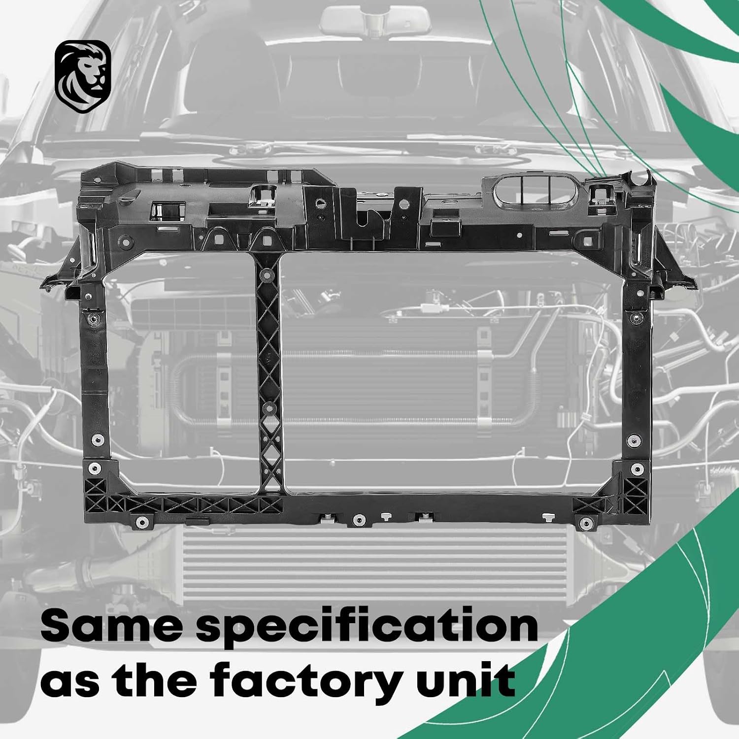 YHTAUTO Front End Radiator Support Fit for Ford Fiesta 2011-2019 L4 1.6L, Radiator Core Support Assembly Plastic