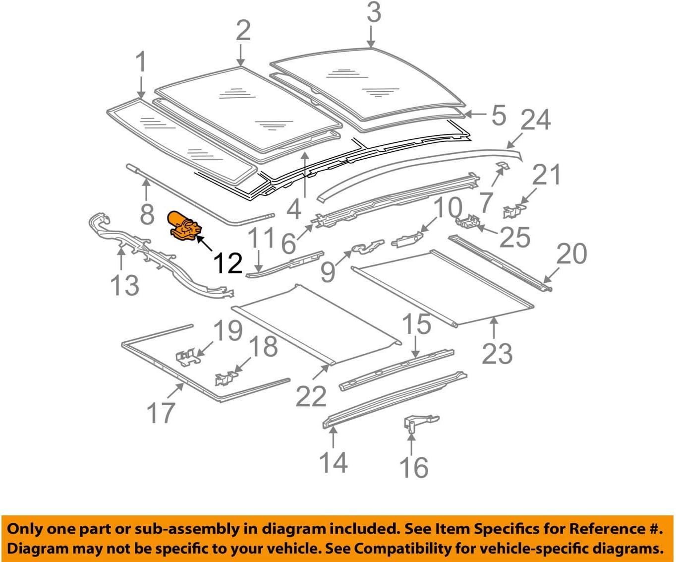 Mercedes-Benz 211 820 27 42, Sunroof Motor