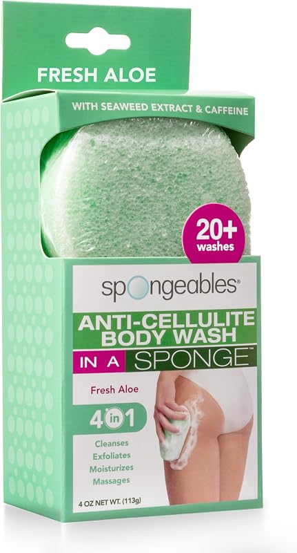 Esponja de banho Spongeables Fresh Aloe com sabonete corporal, 1 unidade