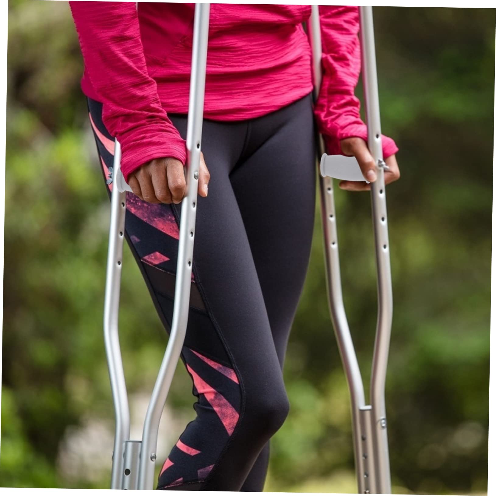 Hemobllo Empuñaduras de Muletas Tpr 10 Piezas Gris Reemplazo Antideslizante Compatible Muletas Estándar Uso Médico Accesorio para Ayudas Movilidad Adulto