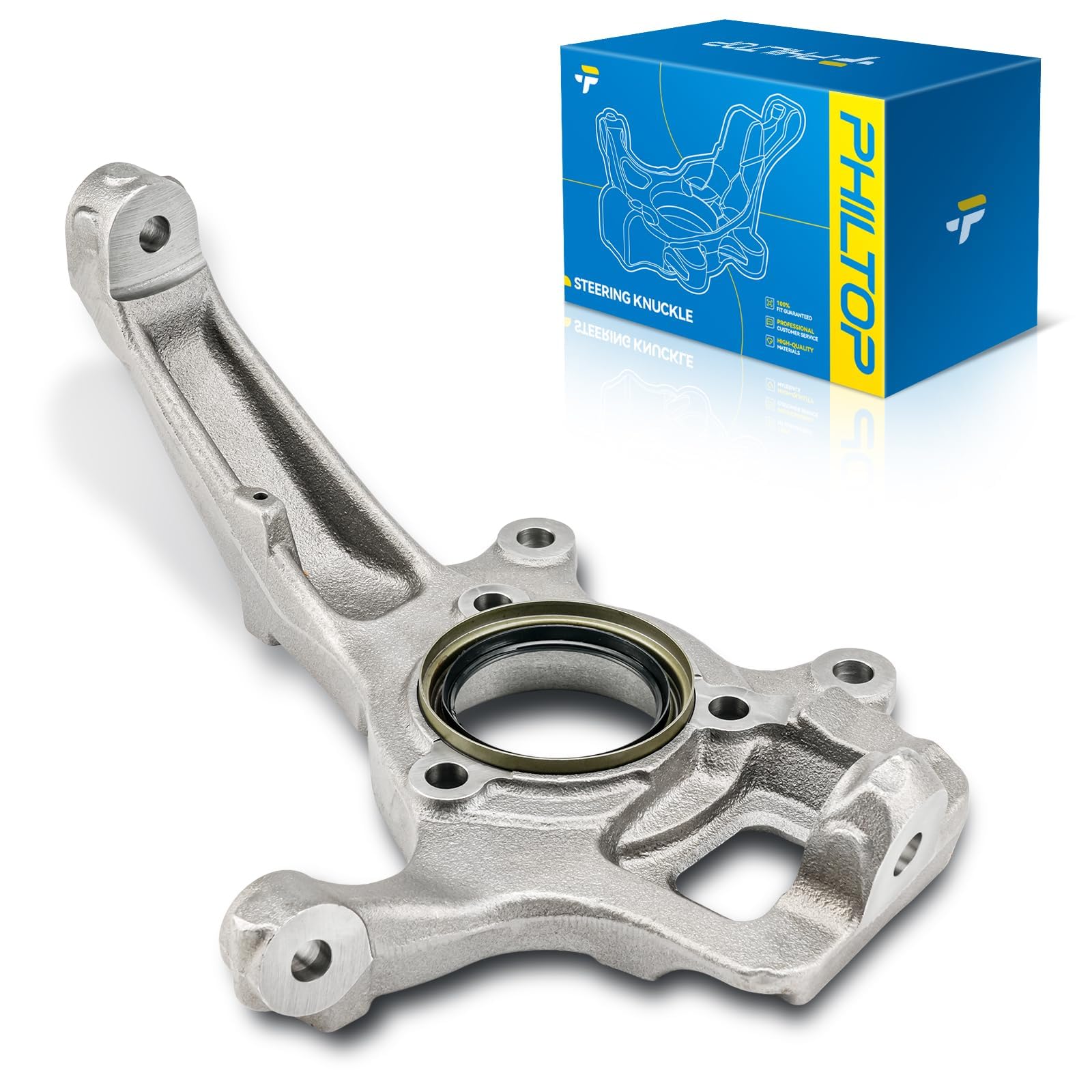 PHILTOP Front Right steering knuckle Compatible with Ford F-150 1997-2003 4WD 4.6L,Passenger Side