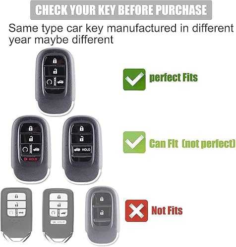 Miniatura 2 de Gematay Funda para llavero Honda con cordón para llavero, protector de llavero de TPU suave compatible con Honda Accord Civic CRV Pilot Odyssey 11