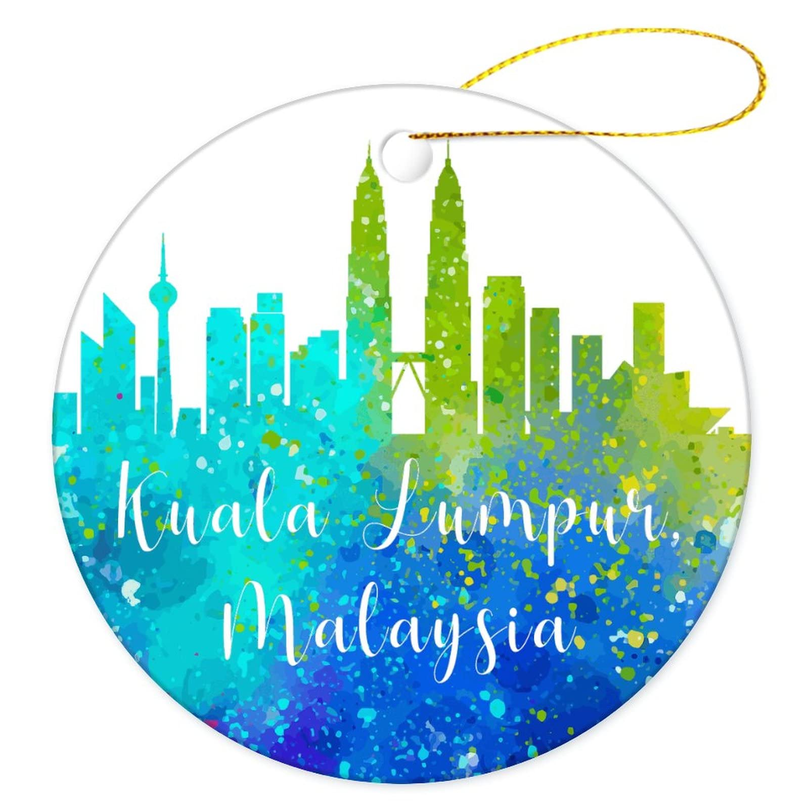 Christmas Tree Decoration 7.3cm, Malaysia-Kuala Lumpur Ceramic Hanging Decoration Ceramic Xmas Ornament Multi-Colour Christmas Baubles For Party