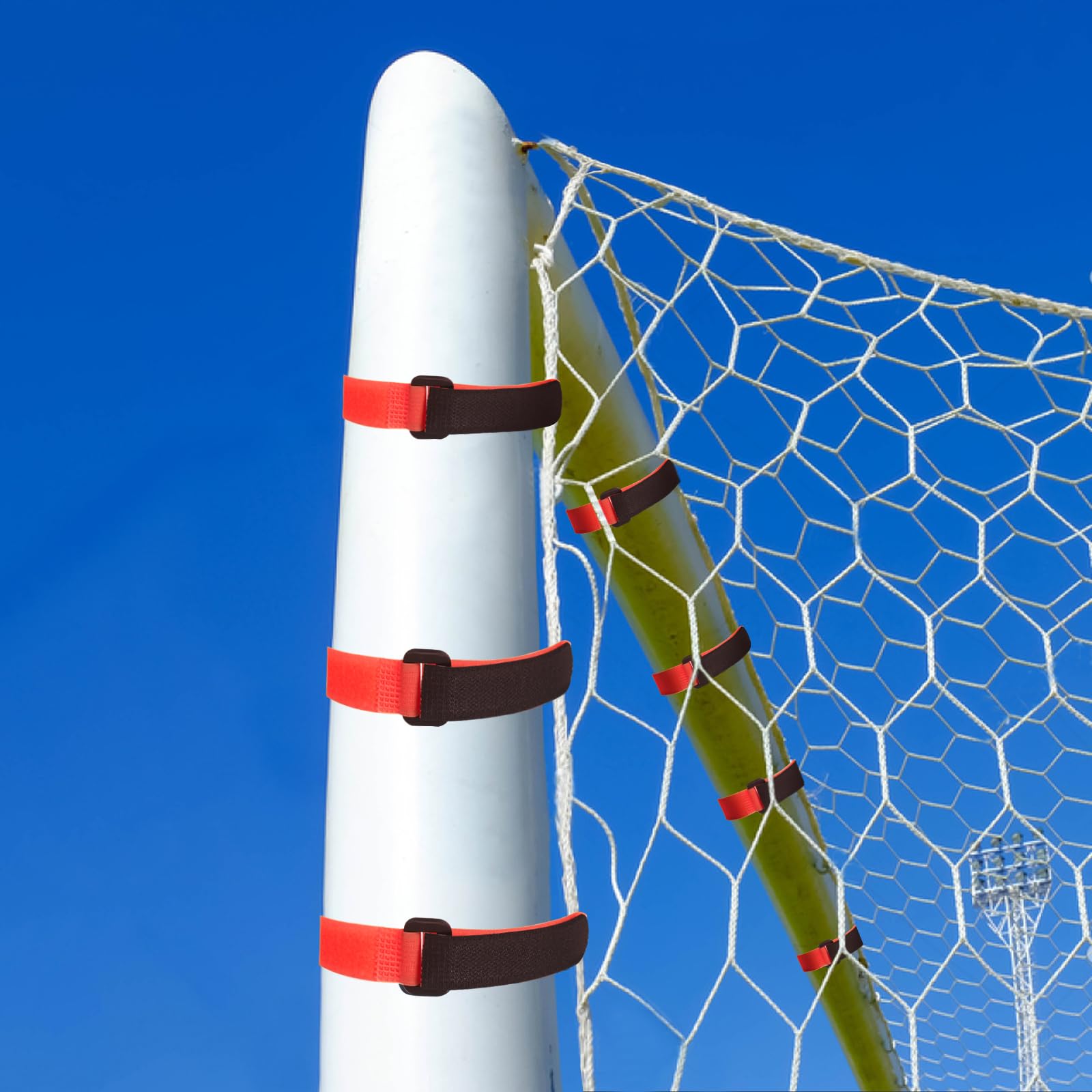 Lot De 10 Sangles De Fixation Pour Filets De But De Football - Nylon Résistant - 36x2 Cm - Pour Terrains, écoles, Clubs - 13