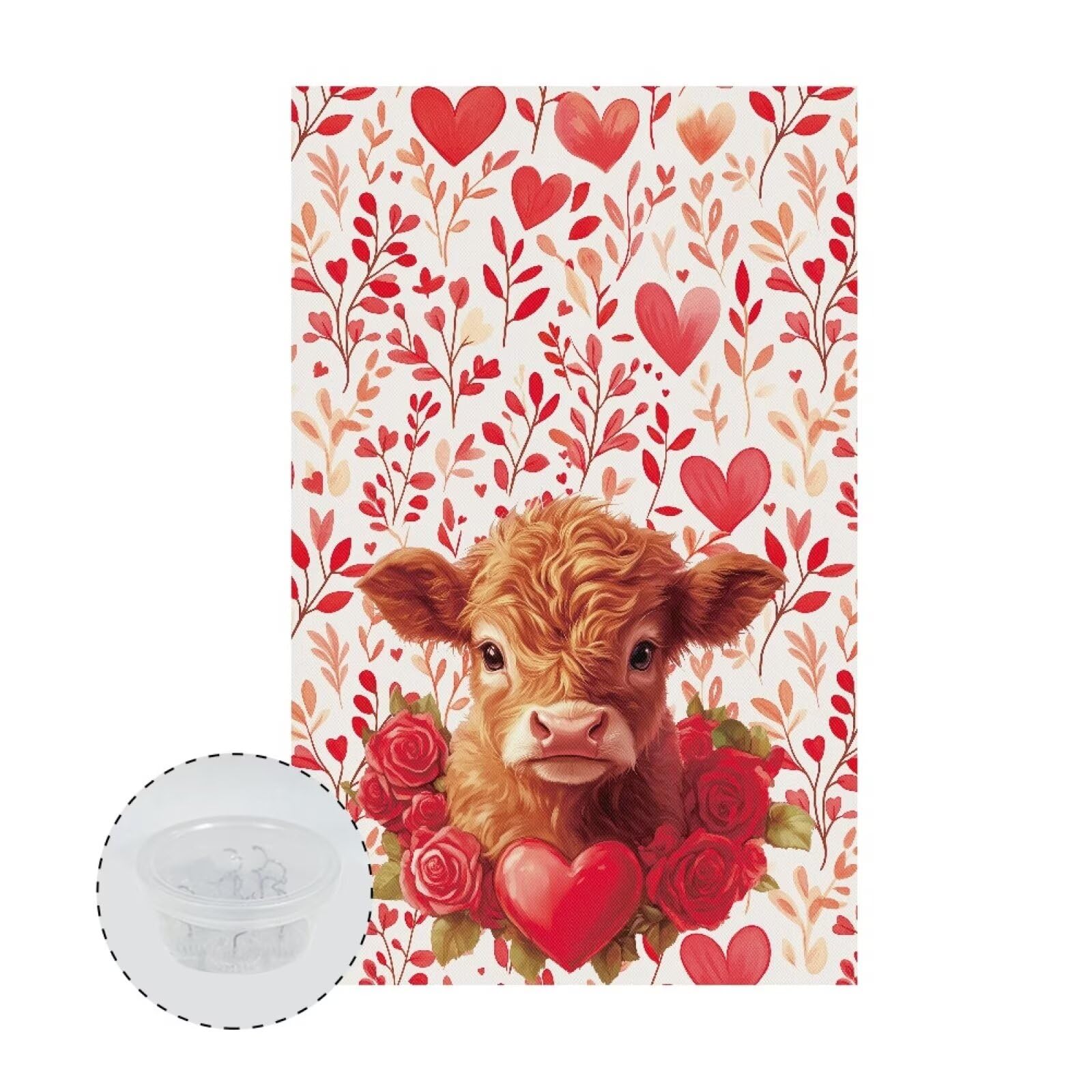 GLENLCWE Pink Valentines Day Love Cow Recliner Headrest Protector Non Slip Chair Headrest Cover Wrinkle Resistant Sofa Headrest Slipcovers for Living Room 1 pcs